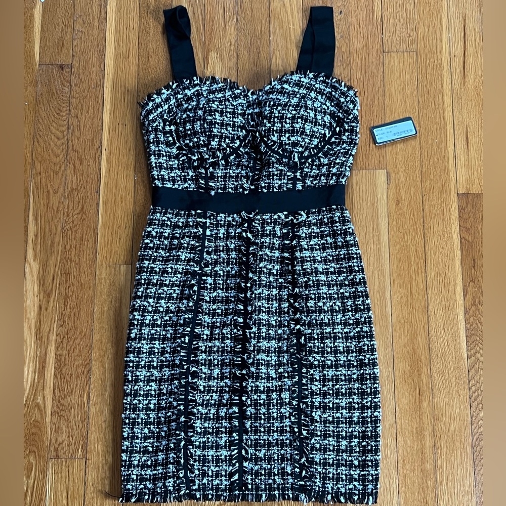 NWT Guess B&W tweed dress size 1